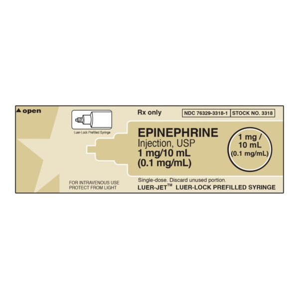 76329-3318-01_01-600x600 (1) Epinephrine, 1:10,000, INJ 0.1MG/ML, PFS, 1mg/10ml - Image 1