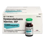 Vitamin B12 Injection Cyanocobalamin Shot 1000 mcg Multiple Dose 1 mL Vials x 25/Tray (Rx)