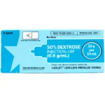 Dextrose 50% Injection Prefilled Syringes Luer-Jet Luer-Lock 50 mL (Rx)