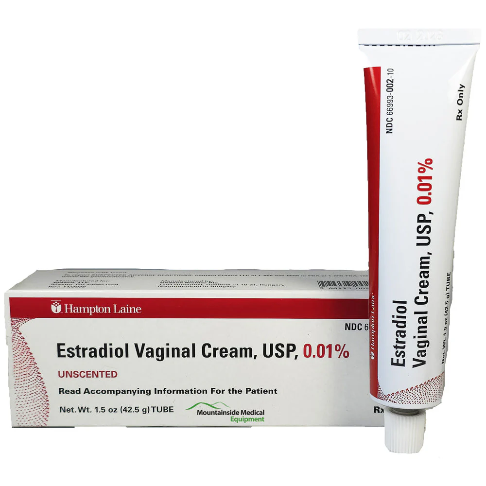 Estradiol-Vaginal-Cream-0.01_-by-Hampton-Laine-66993-0002-10_1800x1800 Estradiol Vaginal Cream 0.01% Tube with Calibrated Applicator 42.5 gm (Rx) - Image 1