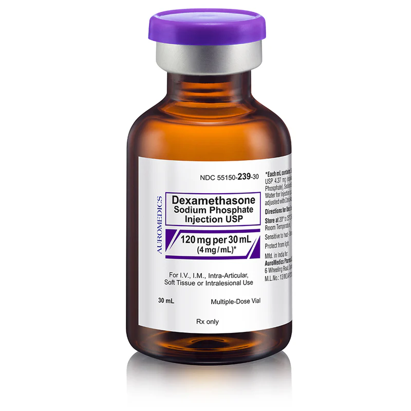 Eugia-Dexamethasone-Sodium-Phosphate-Injection-4mg-mL-Multi-Dose-Vials-30-mL_1800x1800 Dexamethasone Sodium Phosphate Injection 30 mL Multi-Dose Vials, 4mg/mL, 25/Tray (Rx) - Image 1