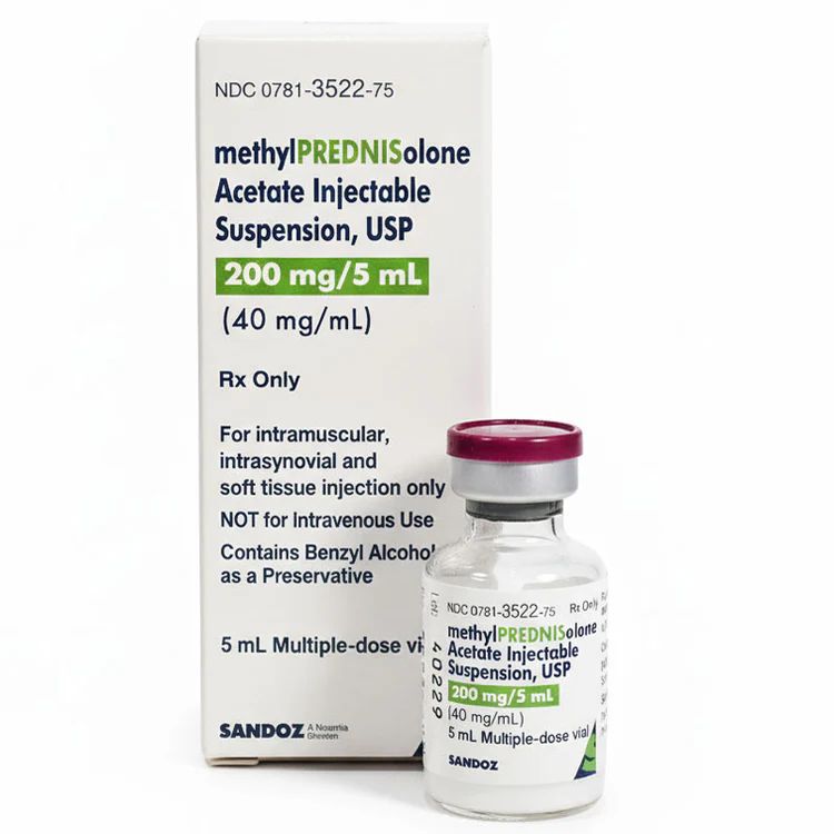 Methylprednisolone-Acetate-Injection-200-mg-Sandoz-00781-3522-75_750x Methylprednisolone Acetate Injection 200 mg/5 mL (40 mg/mL) Multiple-Dose Vial 5 mL (Rx) - Image 1