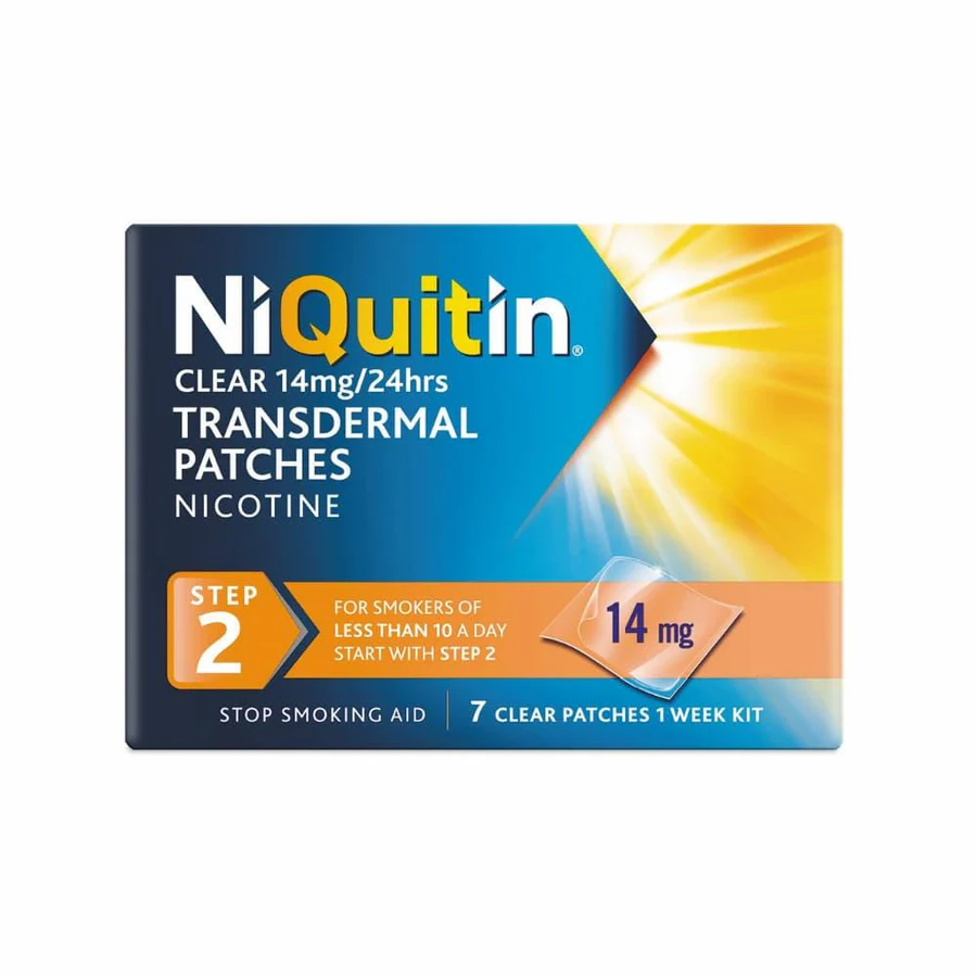 NIQ-S27___XL NiQuitin Clear 14mg Nicotine Patches Step 2 7 Pack - Image 1