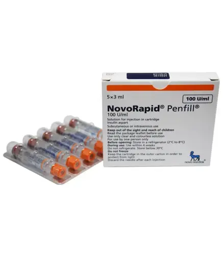 NovoRapidPenfill_1024x1024@2x NovoRapid (Novolog) PenFill Cartridges 5 x 3 ml - Image 1