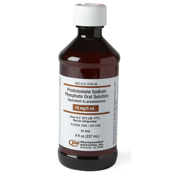 Prednisolone-Sodium-Phosphate-Solution-15-mg_750x Prednisolone Sodium Phosphate Solution 15 mg / 5 mL Grape Flavor 237 mL (RX) - Image 1