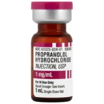 Propranolol HCl for Injection 1 mg / mL Single-Dose Vials 1 mL x 25/Tray (RX)