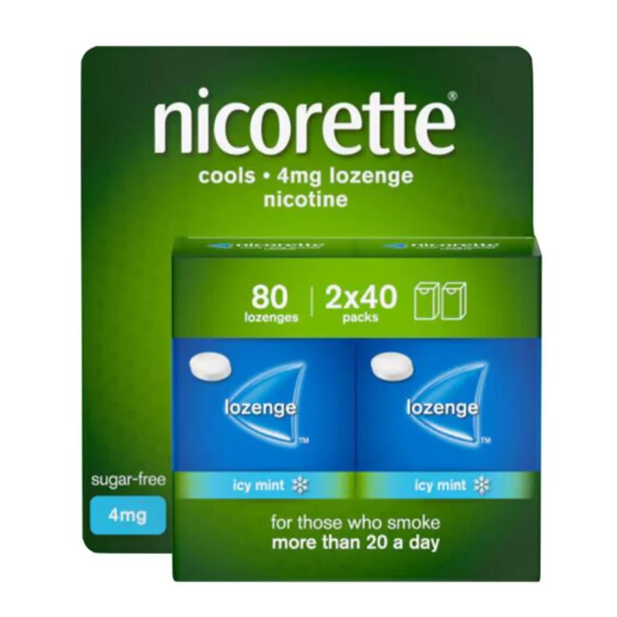 NICOR6089 Nicorette Cools Icy Mint 4mg Lozenge 4x20 Pack - Image 1